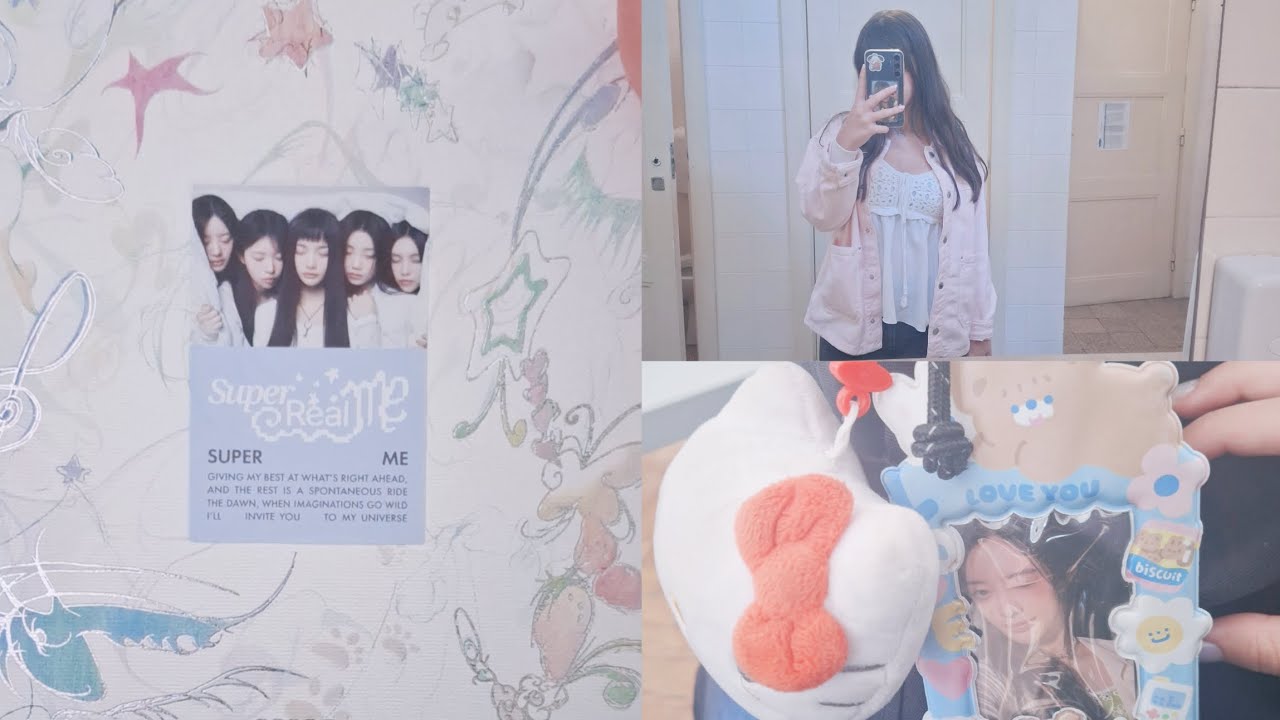 Spend my uni days with me ‧₊˚🖇️✩ ₊˚ studying and opening a new kpop album 