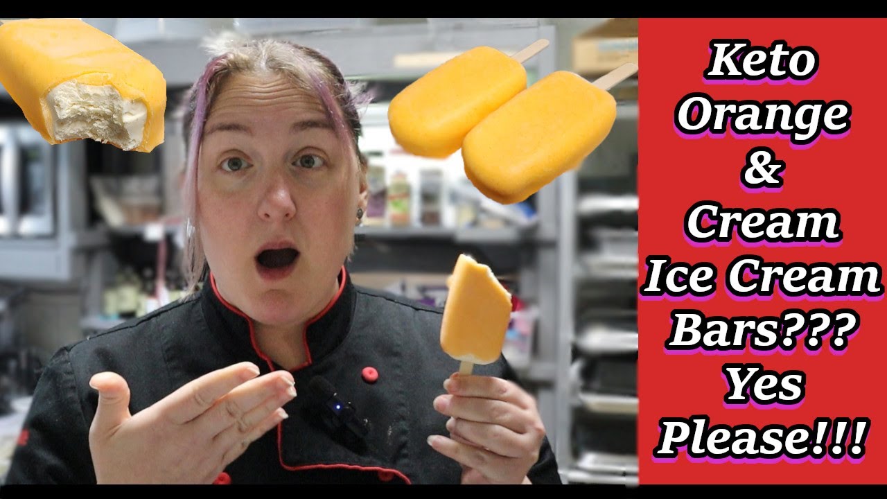 Keto/Low Carb Creamsicle Ice Cream Recipe- No Ice Cream maker required!!