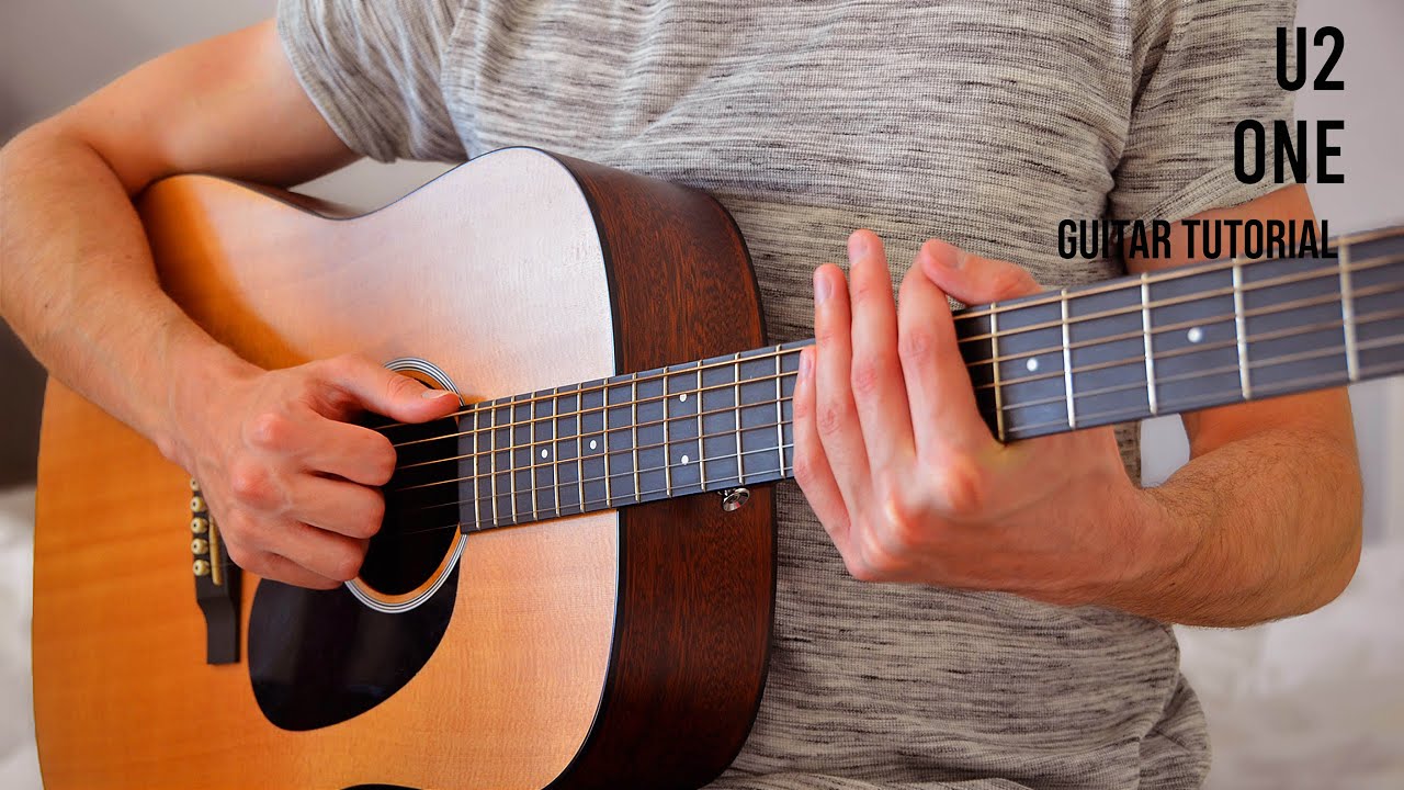 U2 - One EASY Guitar Tutorial With Chords / Lyrics