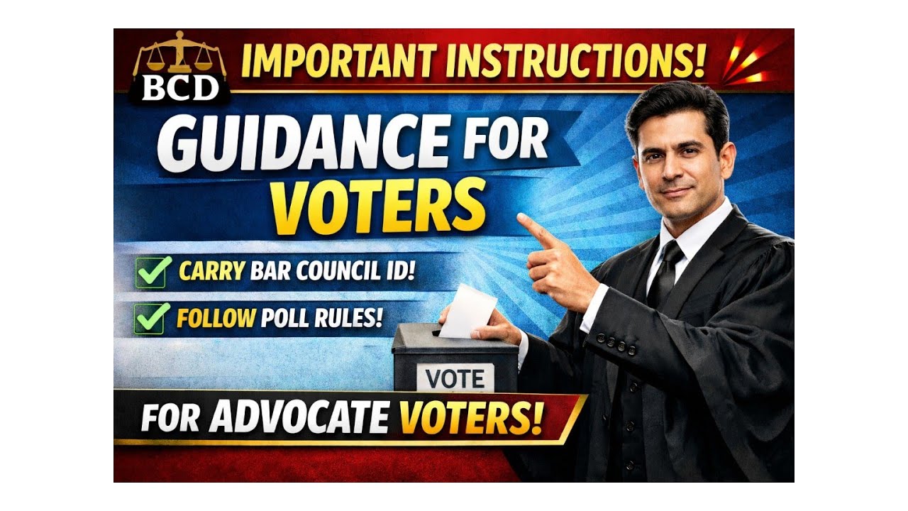 Advocate Voters Alert! Important BCD Guidelines|| BCD Election 2026