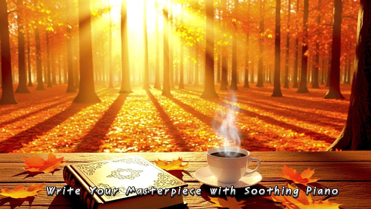 Autumn Writing Retreat | Relaxing Piano Music, Coffee & Forest Soundscape