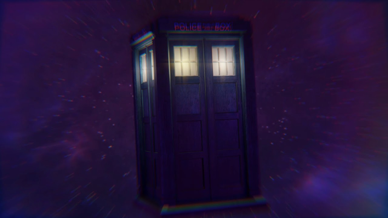 Tardis in starfeild with chromatic aberration