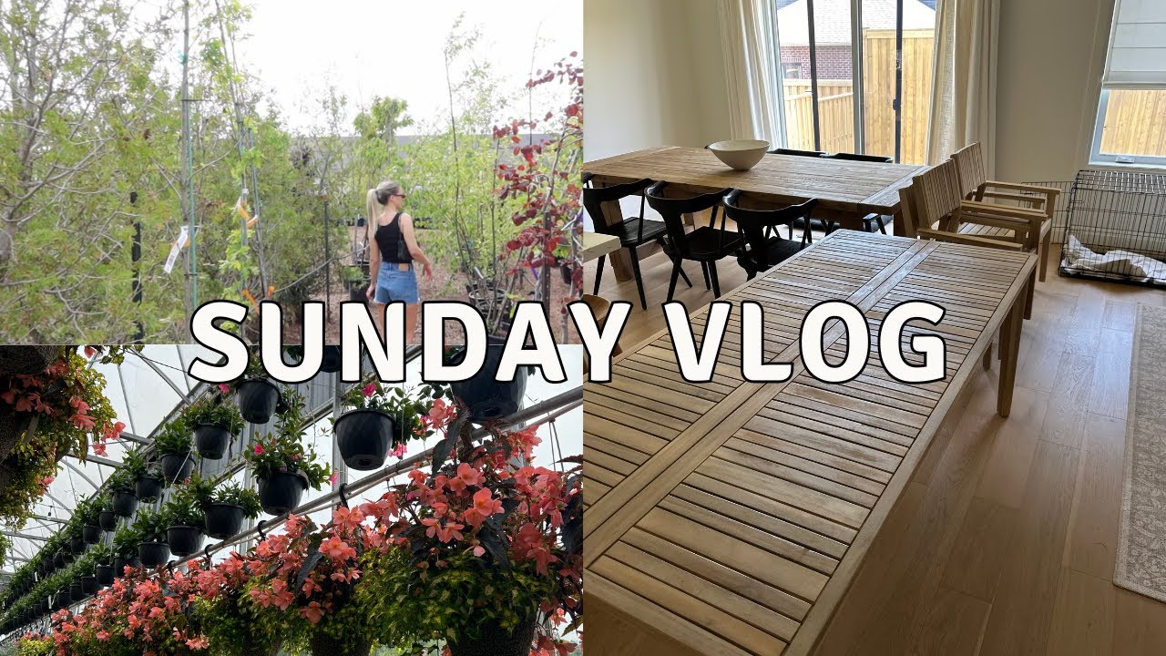SUNDAY VLOG: EXCITING HOUSE PROJECT! New Outdoor Furniture, Visiting the Garden Centre & Cooking