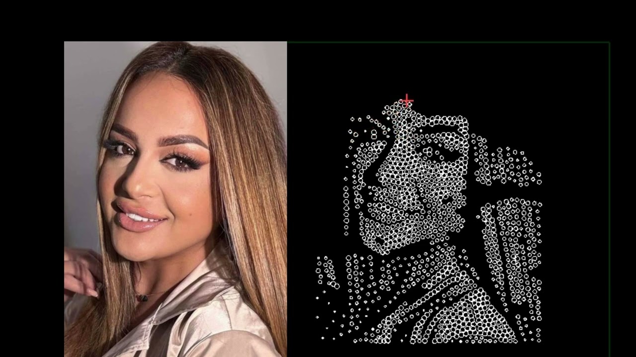 Swarovski crystal portrait art rhinestone template gems sketch wall art decor custom DIY KIt