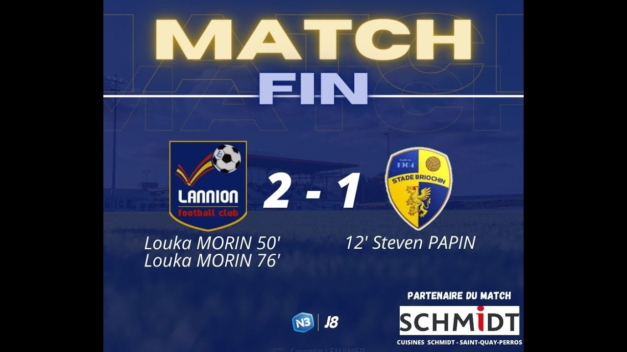 [J8-N3] :  LANNION FC 2 - 1 STADE BRIOCHIN(B)