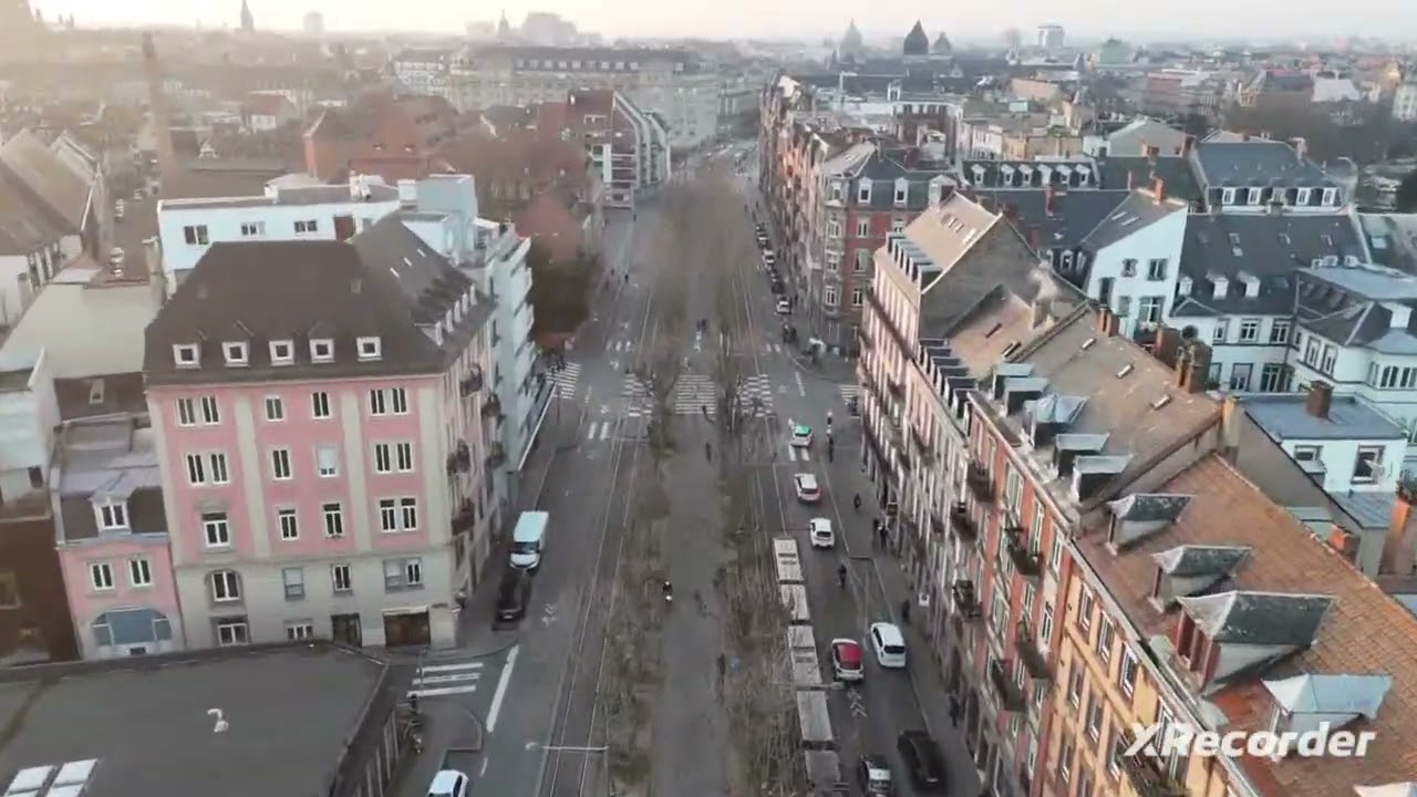 Strasbourg,Esplanade, Krutenau, Église Saint-Paul,parc de la Citadelle,Av Général-de-Gaulle,du ciel