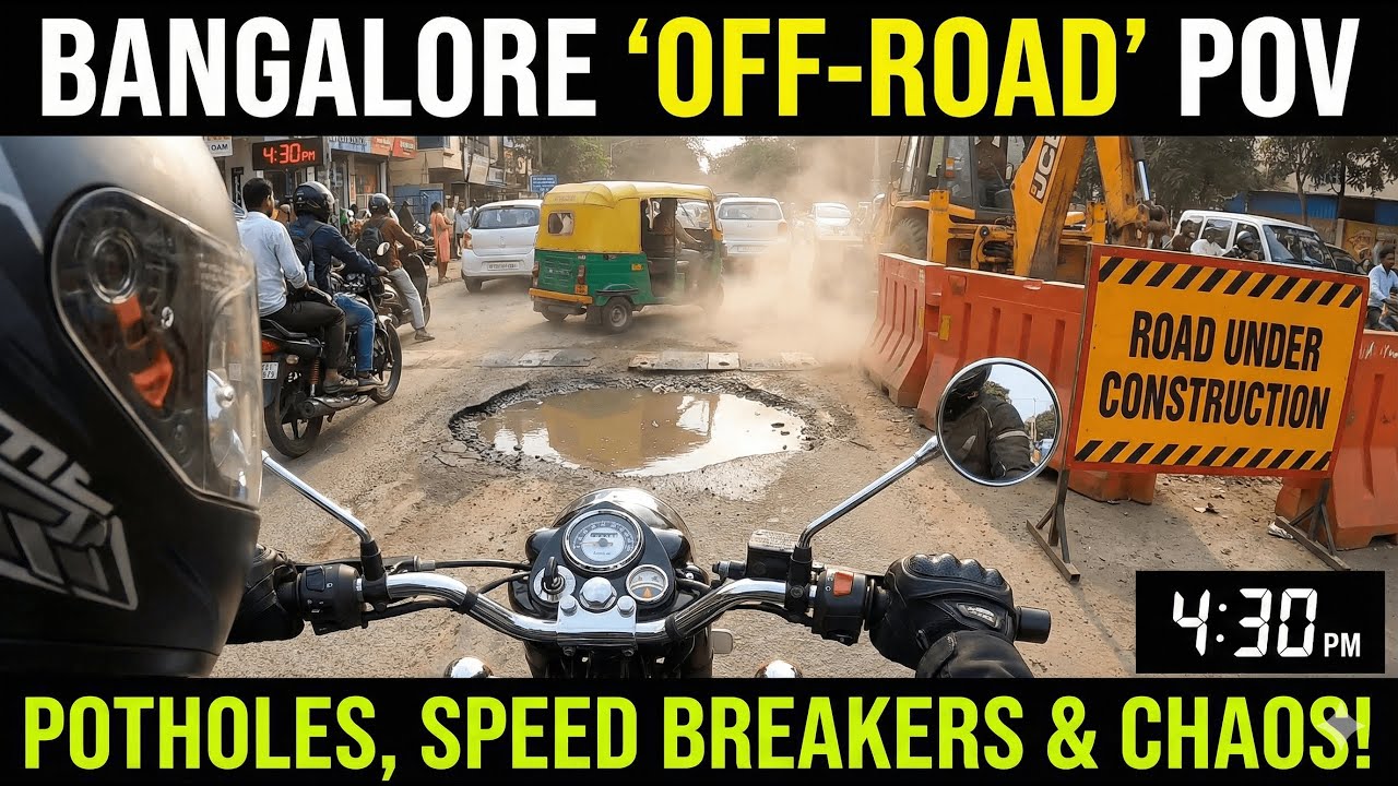 The REAL Bangalore Road Experience: Potholes, Dust & Chaos in 4K