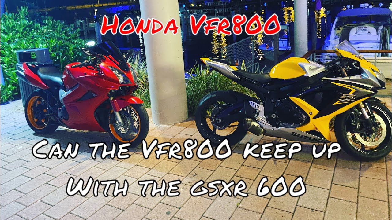 Can the VFR800 keep up with a GSXR600?? V4 vs Inline 4 
