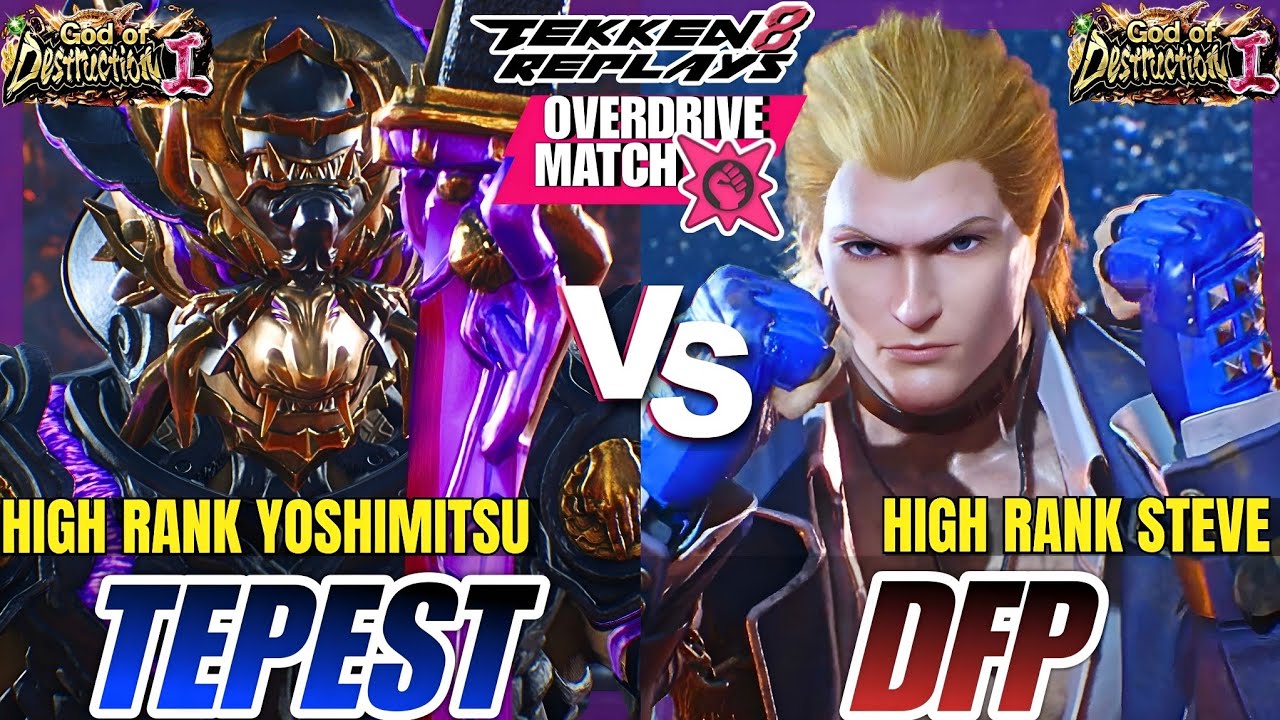 Tekken 8 - Tepest (Yoshimitsu) vs DFP (Steve) - High Level Ranked Match Replay