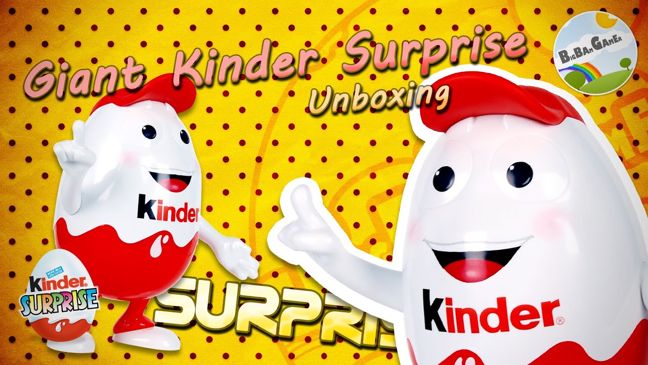Giant Kinder Surprise with Surprise Eggs Unboxing