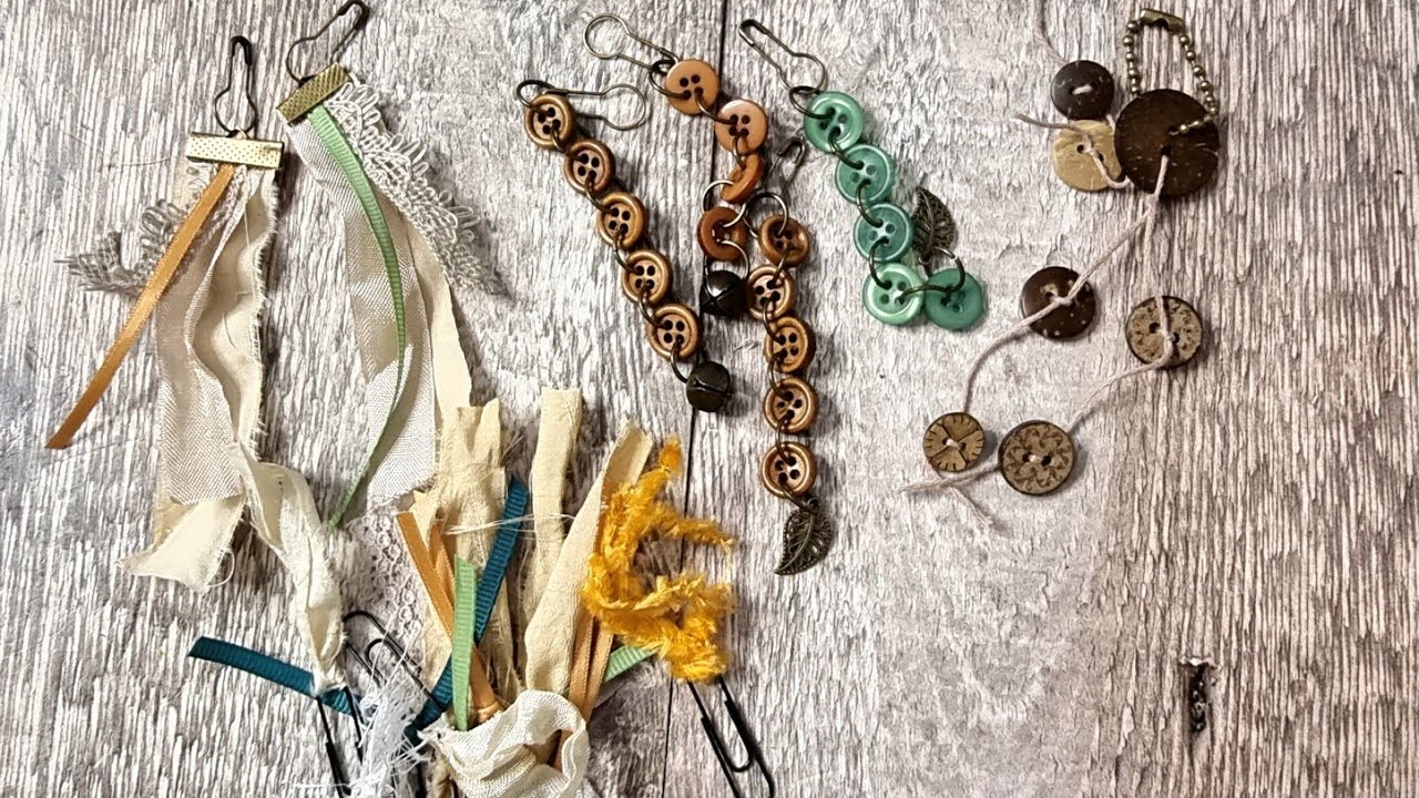 Button Dangles & PaperClips - Embellishments - Daisy Junk Journal