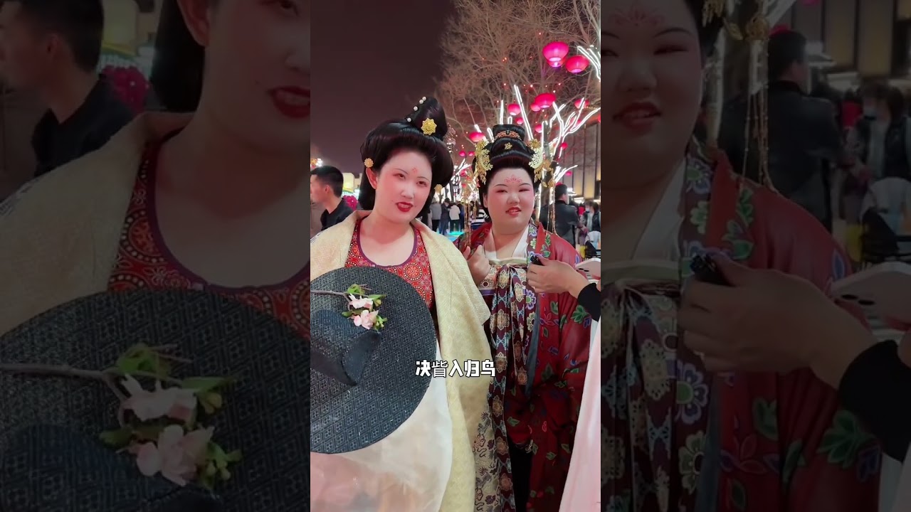标准的唐代贵妃回长安对诗啦#诗词 #国学文化 #女性智慧 #小陕西