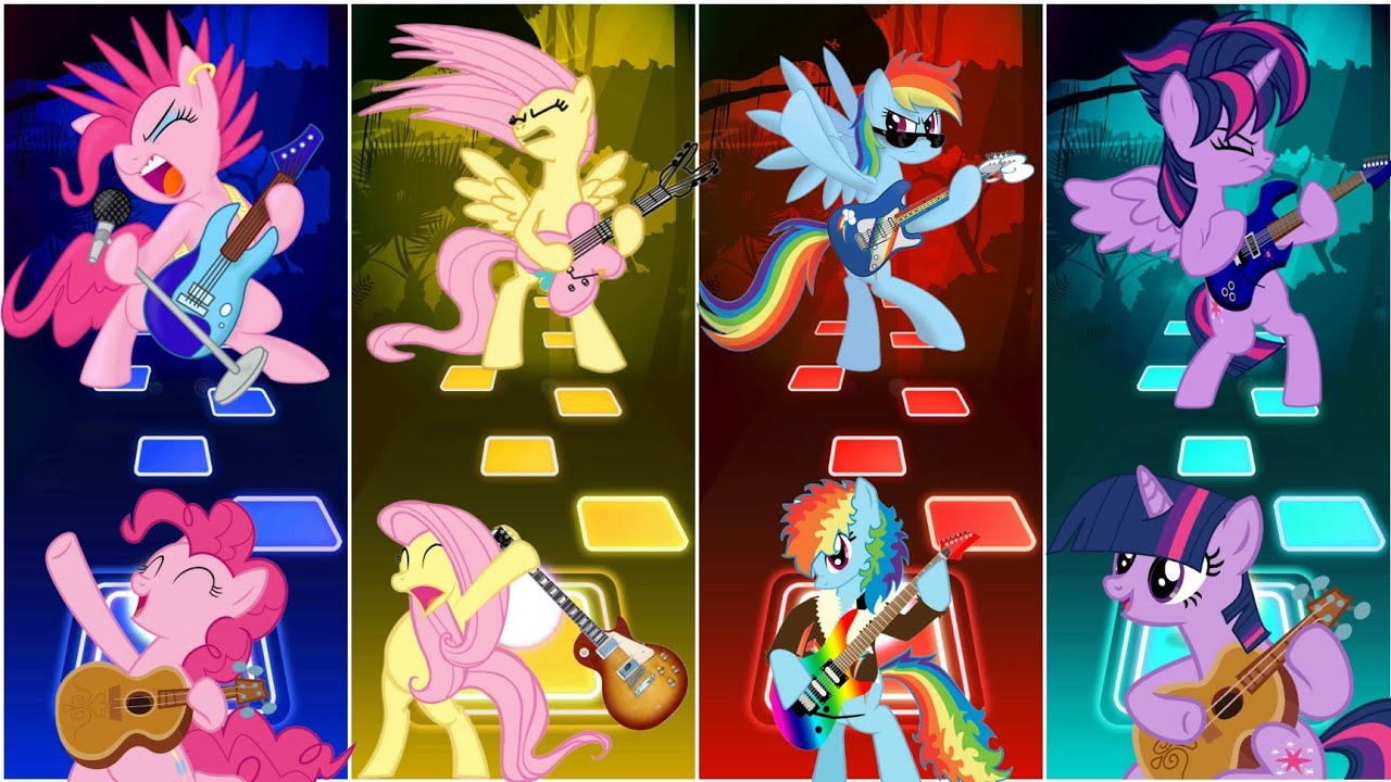 Guitar Mlp 🆚 Fluttershy - Rainbow dash - Pinkie pie - Twilight sparkle Song Tileshopedmrush Gameplay