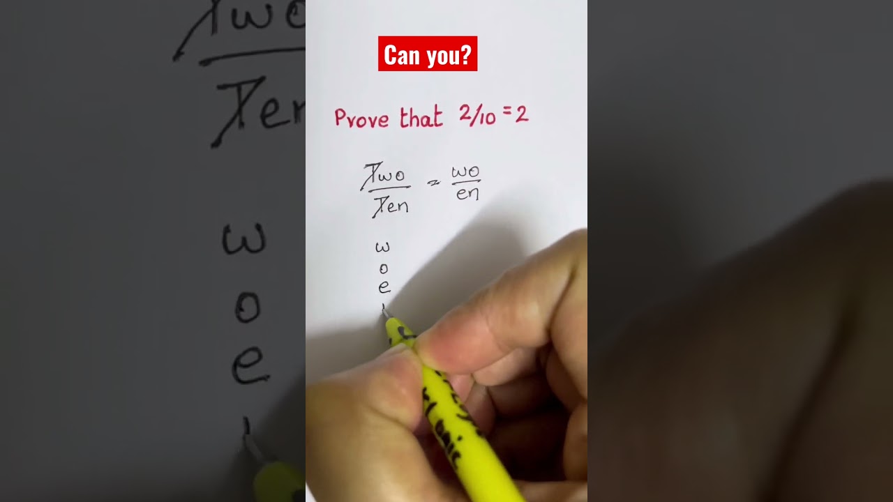 Prove that 2/10 = 2