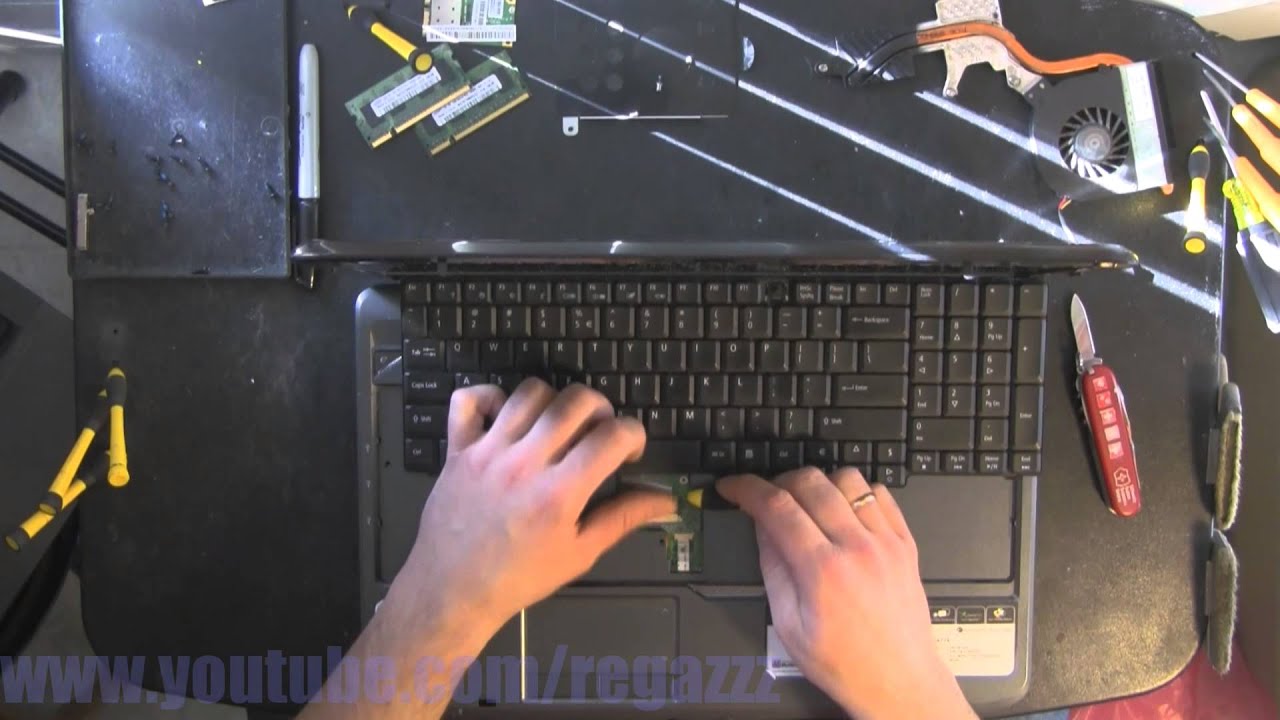 ACER 5735 5735Z take apart video, disassemble, how to open disassembly