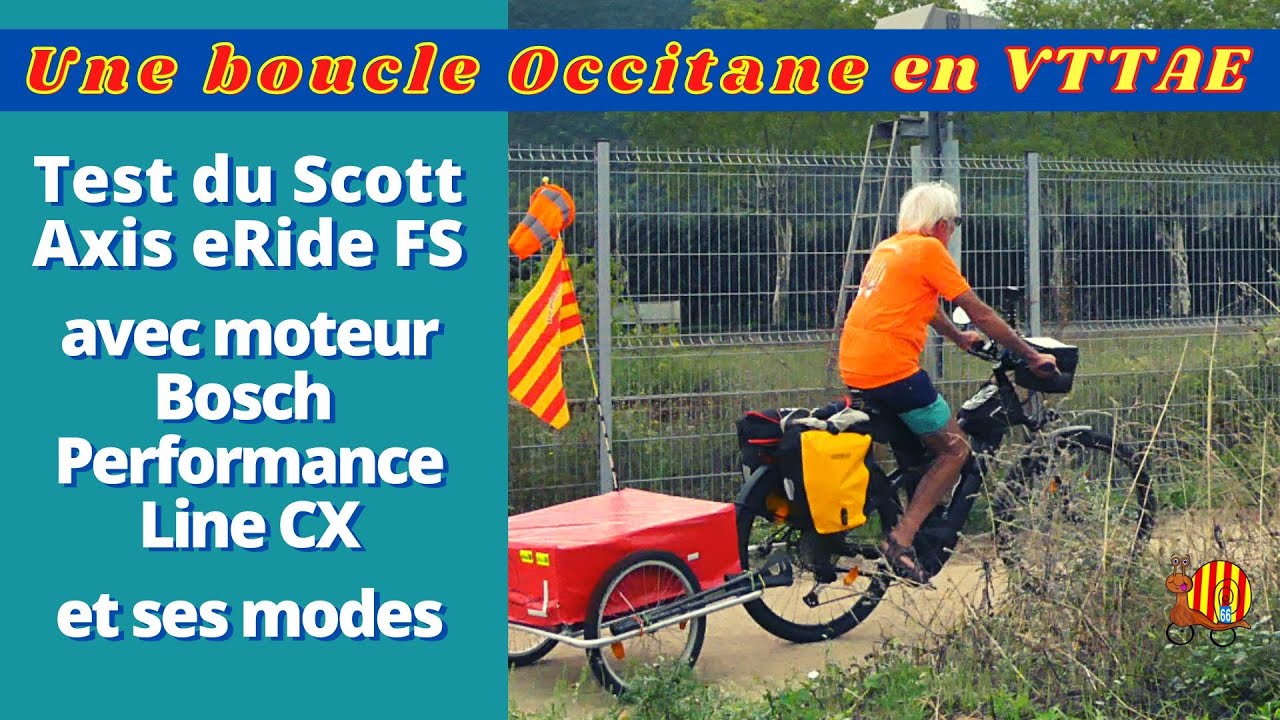 Test en voyage du VTTAE Scott Axis eRide FS avec moteur Bosch Performance Line CX en mode ECO & TOUR