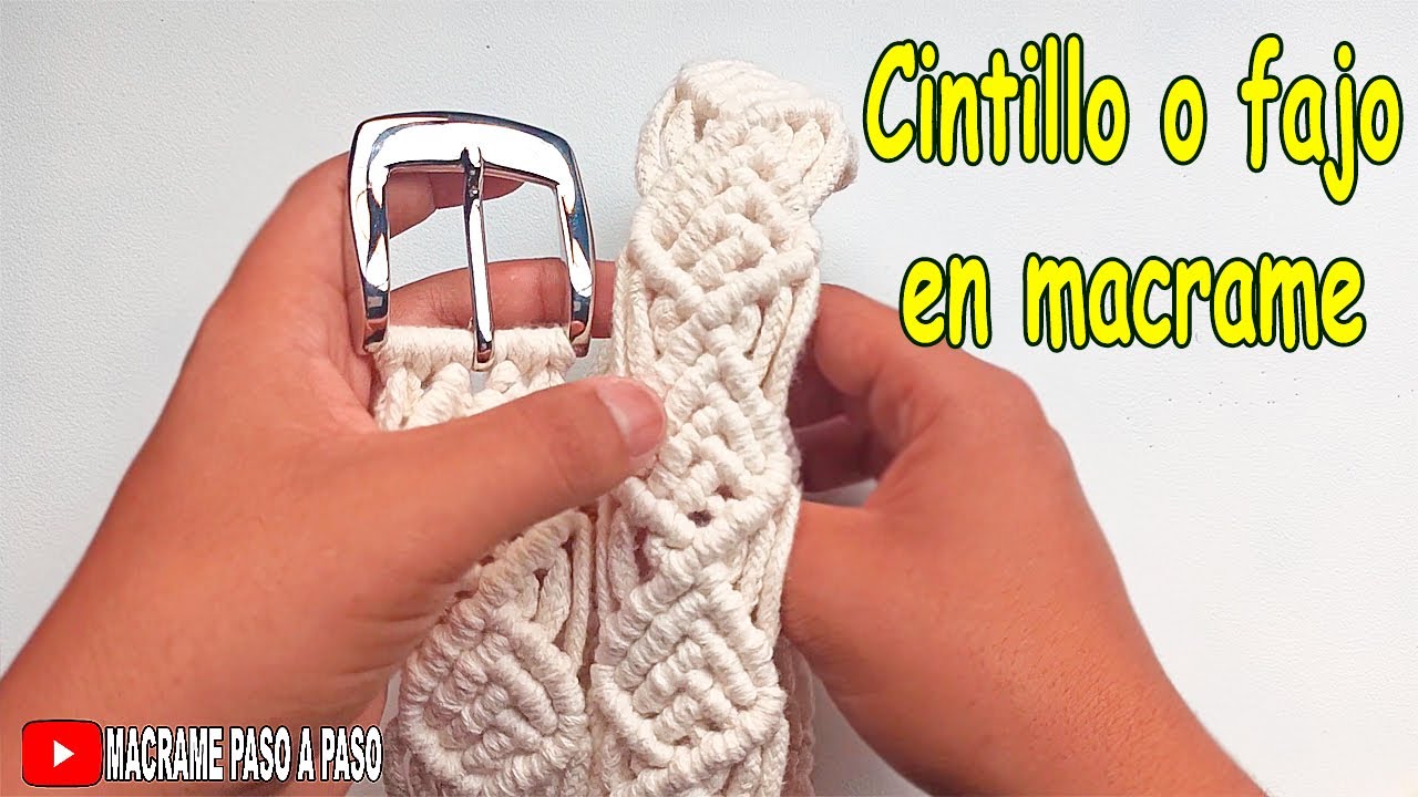 Tutorial fácil de cinturón con hebilla de macramé 2021 | Macramé paso a paso