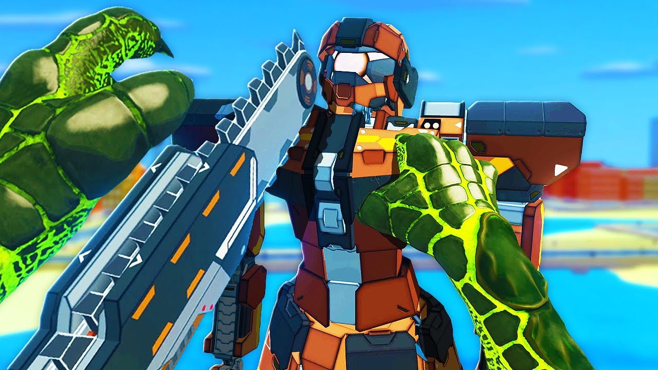 Kaiju FIGHTS Mechs with Chainsaw and Harpoon (Monster Titan Playground VR)