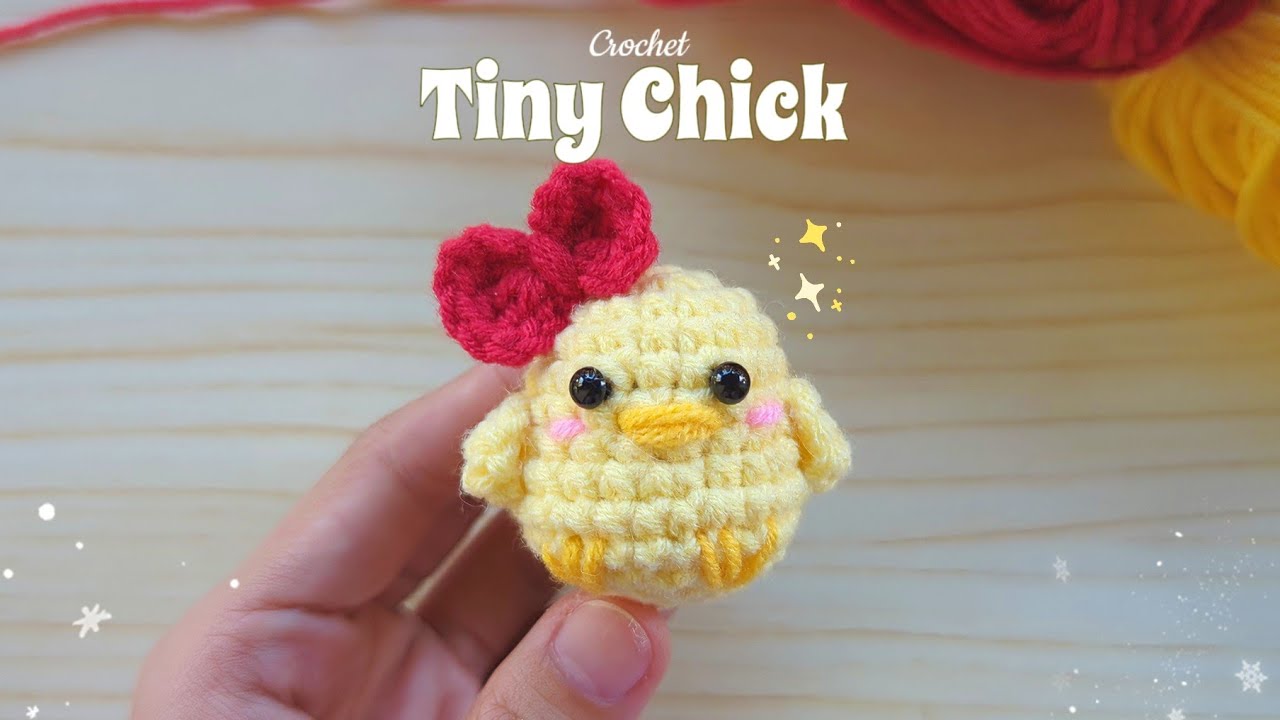 How to Crochet a Tiny Chick | Free Pattern Amigurumi| Cute keychain