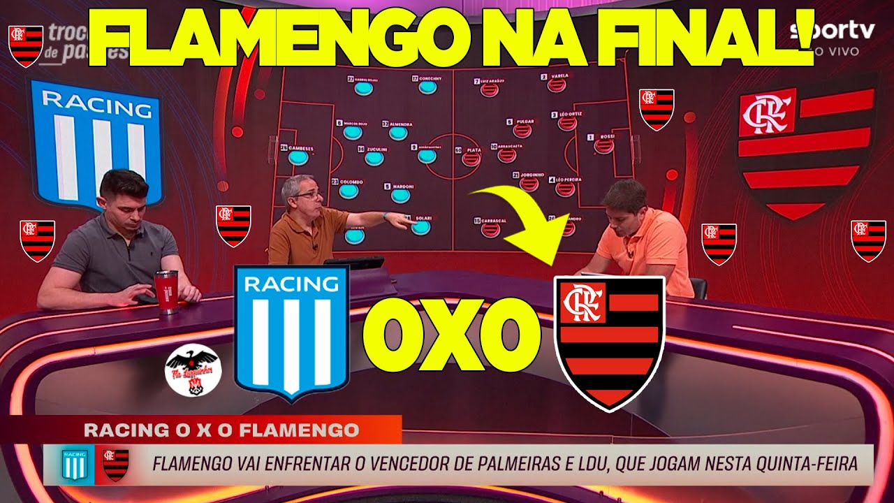 FOI NA RA&Ccedil;A! RACING 0X0 FLAMENGO NA LIBERTADORES! MENG&Atilde;O CLASSIFICADO PARA FINAL EM LIMA