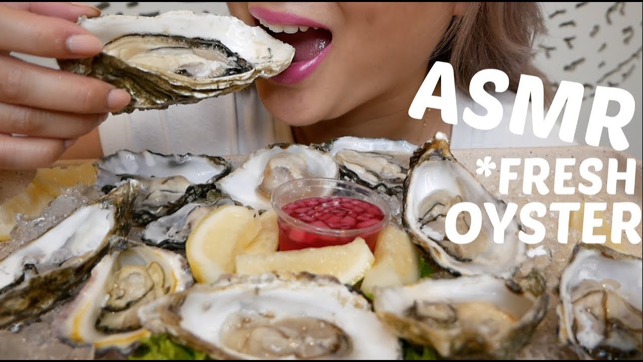 ASMR | 11 Different RAW FRESH OYSTER *Slurping Eating Sounds | N.E Lets Eat