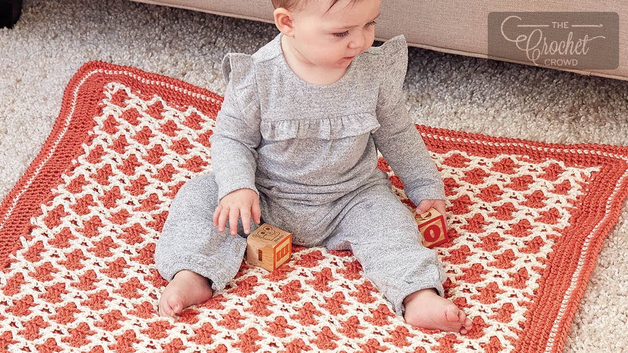 Beginner Interlocking Crochet Baby Blanket