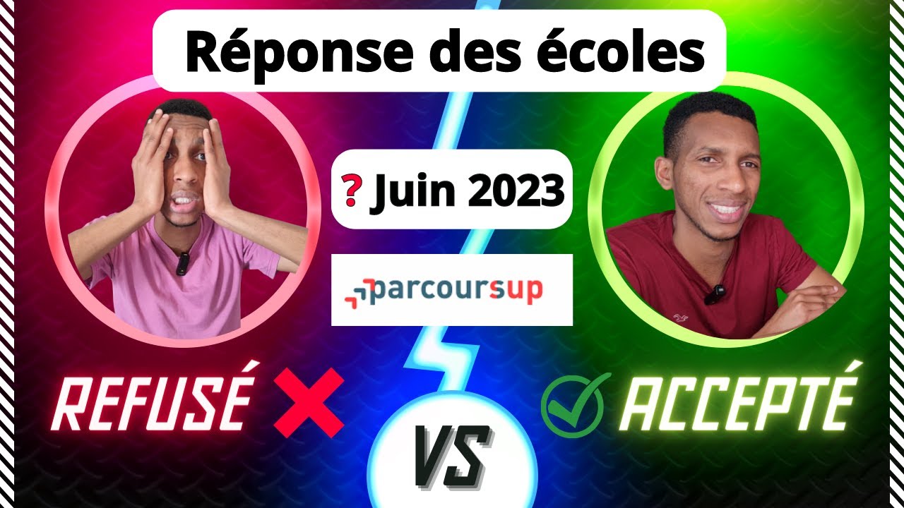 Réponses des établissements. Date de réponse. Parcoursup réponses des écoles Oui/Non/liste d'attente