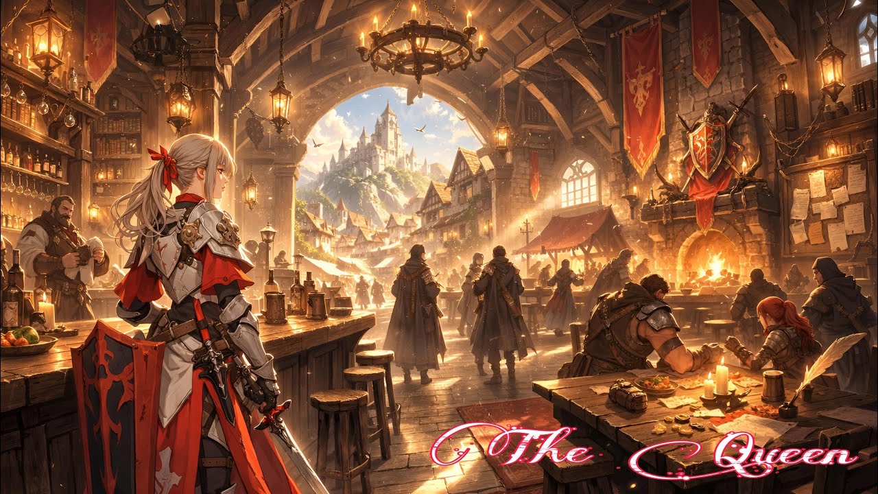 Adventurers Guild Ambience ⚔️ Medieval Tavern Before the Quest | Fantasy Relaxing Music
