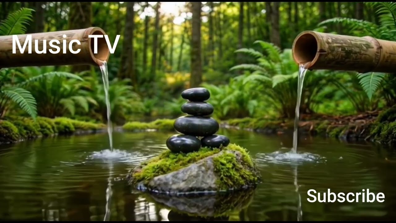Relaxing music piano with water sound /sleeping music /Study music🎹🎶