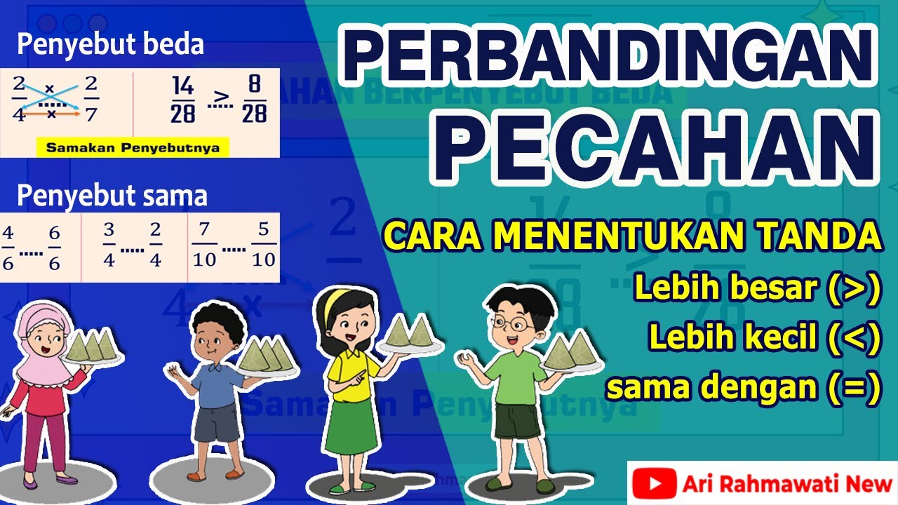 Membandingkan Pecahan Lebih Besar dan Lebih Kecil