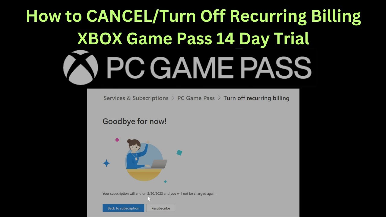 How to CANCEL/Turn Off Recurring Billing XBOX Game Pass 14 Day Trial