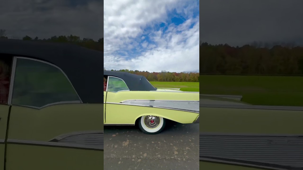 One owner for 62 years! The 1957 Chevy BelAirGiftsConvertible is a quintessentialAmerican classic.