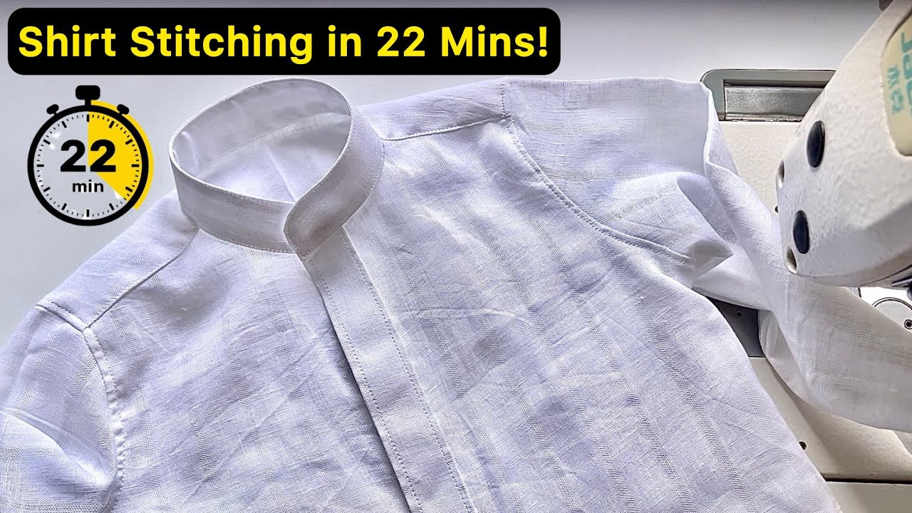 Perfect Sew white shirt in just 22 minutes / perfect shirt stitching simple and easy method