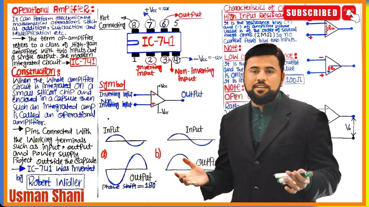 Operational Amplifier🔥|| Electronics Class 12 lecture | Characteristics of OP-Amp