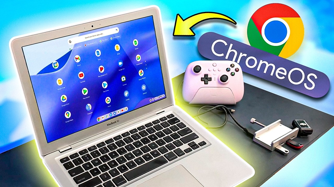 INSTALEI o Chrome OS no PIOR MACBOOK de TODOS! Melhorou?