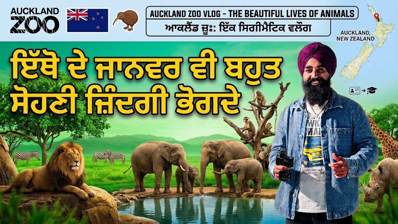 ਚਿੜੀਆ ਘਰ ਨਿਊਜੀਲੈਂਡ । Exploring Auckland Zoo best in the world – Lions, Tigers & More! 🦁🐒”