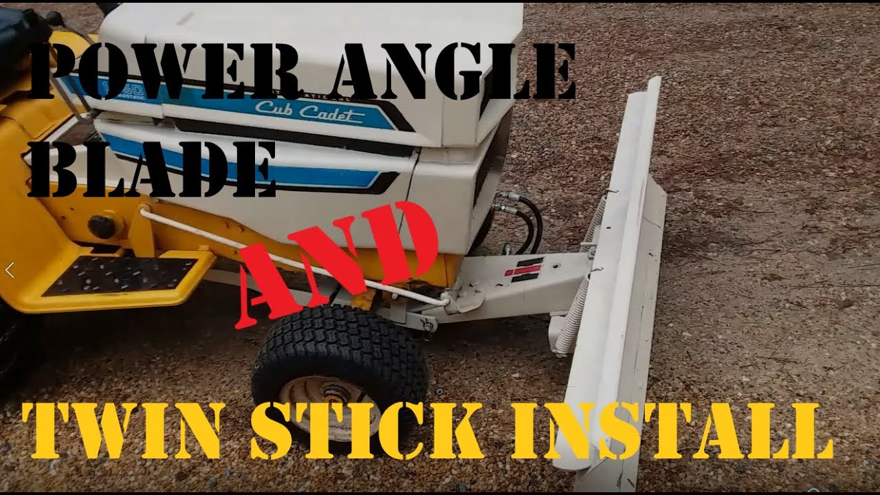 Cub Cadet Twin Stick and Power Angle Blade Conversion