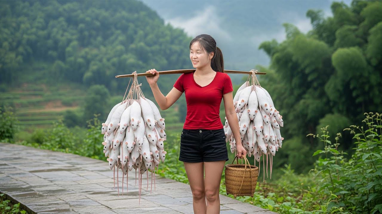 Harvesting 1000+ White Mice Big In The Field - Going To The Country Market To Sell l Ella Daily Life