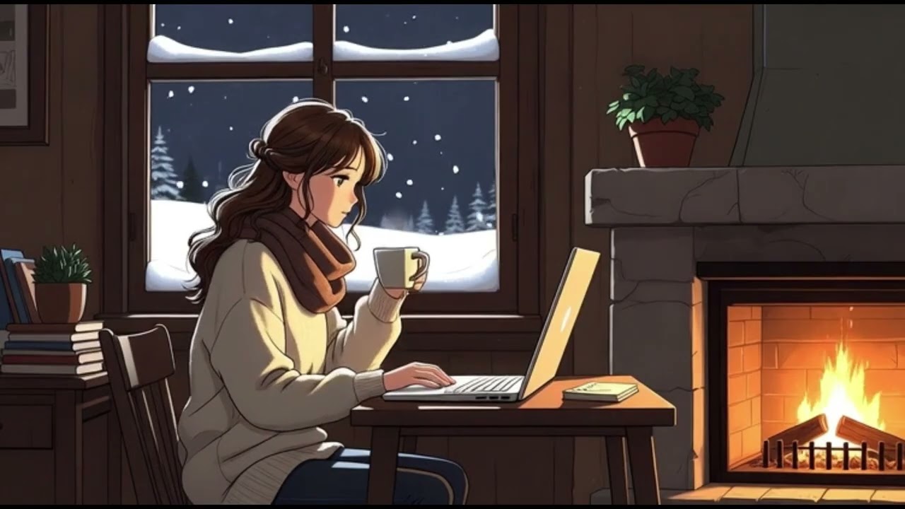 Cozy Winter LoFi Hip Hop ❄️ 1 Hour Chill Beats for February Study & Relax 🌨️ Serene Vibes