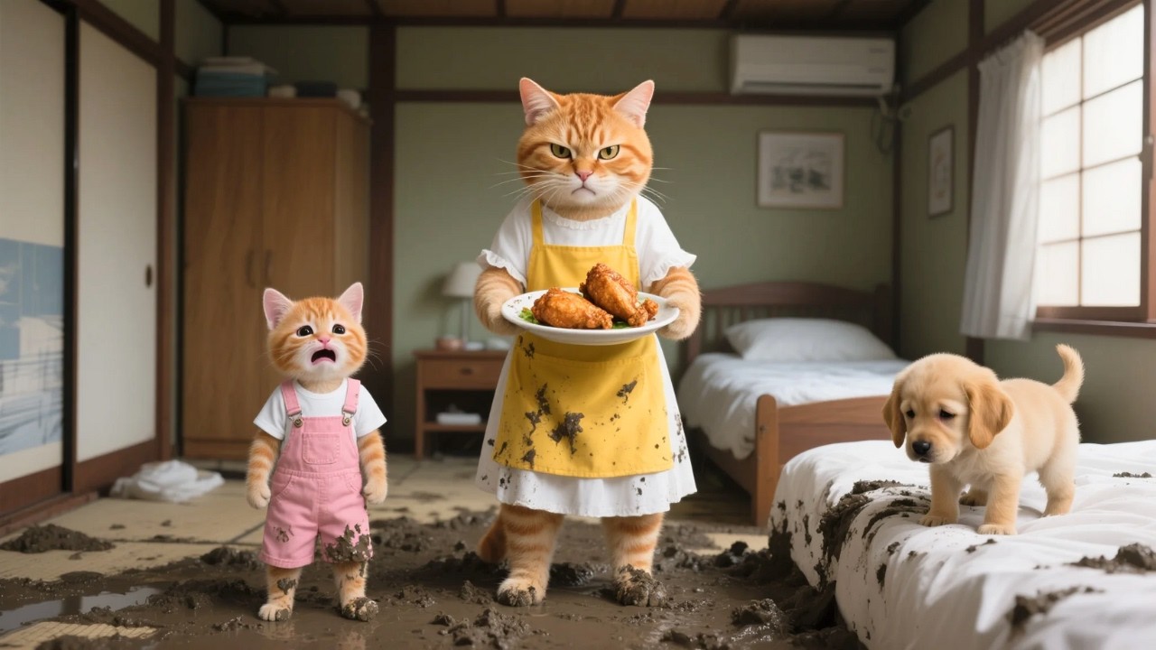 Ginger Kitten’s Messy Fun 🤪, Mama Cat Turns Mud Troubles Into Care 💕 | Funny Cat Videos