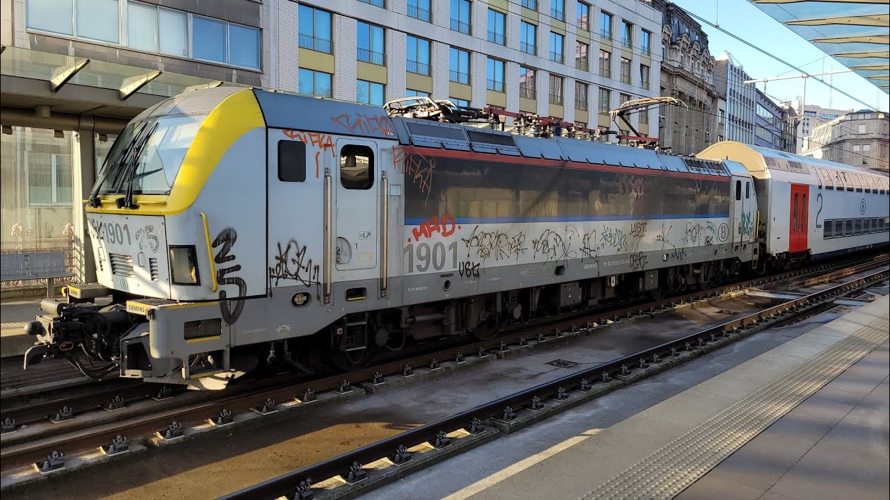 SNCB Class 19 (1901) Loco Hauled Train Service Departing From Antwerpen Centraal, Antwerp 18/1/2026