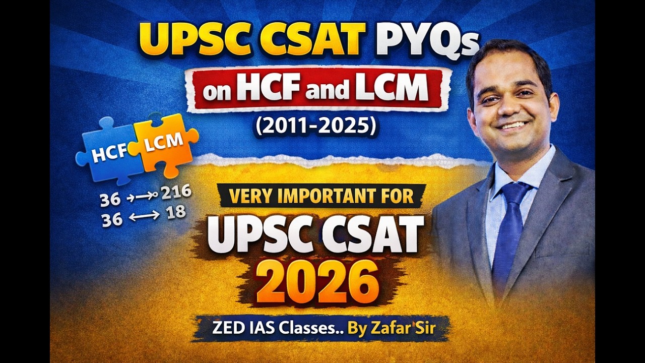 UPSC CSAT PYQs (2011-2025) on HCF and LCM