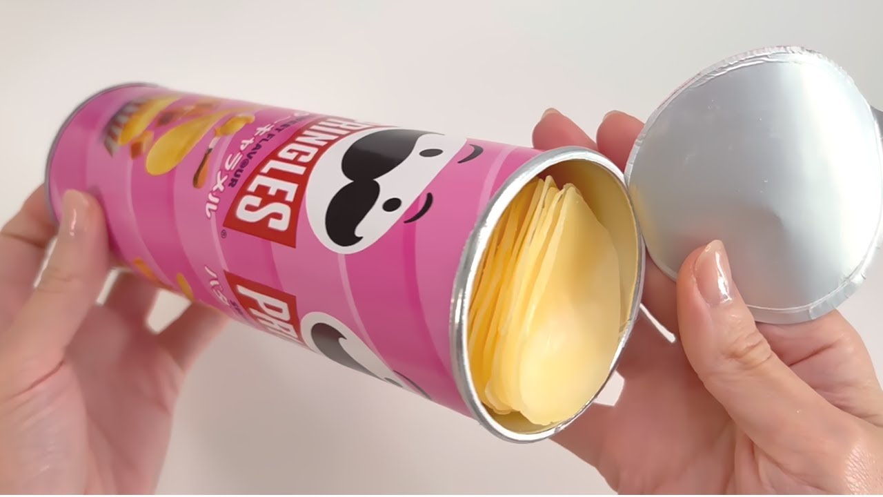 【夢】缶いっぱいのプリングルス作ってみた【メイキング＆ASMR】I made a can full of Pringles