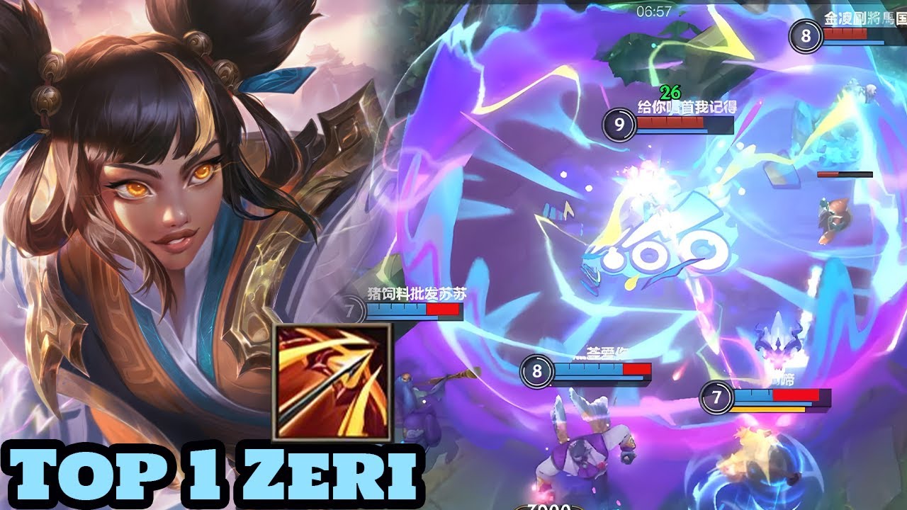 Wild Rift Zeri - Top 1 Zeri Gameplay Rank Master