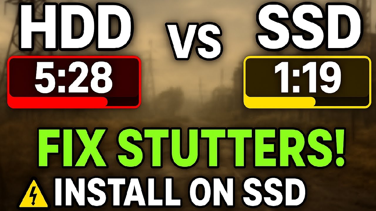 STALKER 2 on HDD vs SSD &mdash; 5:28 vs 1:19 Load Time! (Fix Stutters Instantly)