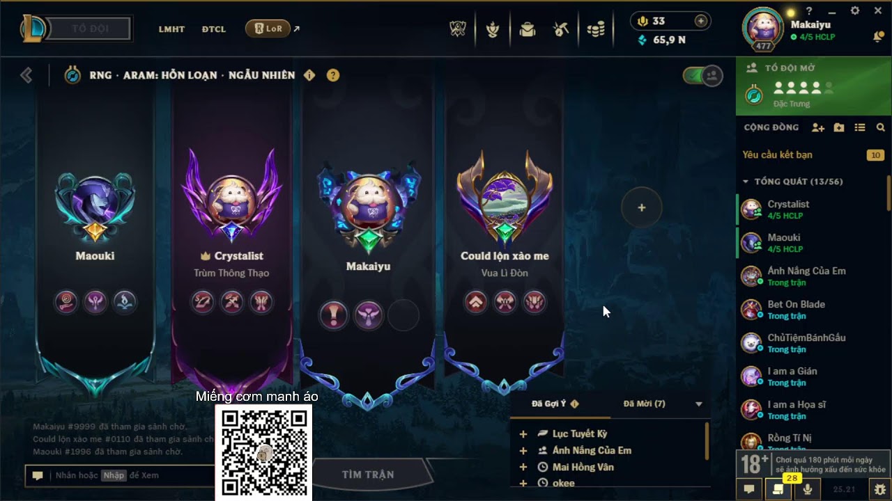 [LOL] Chơi c&ugrave;ng Đồng bọn . (26/10)