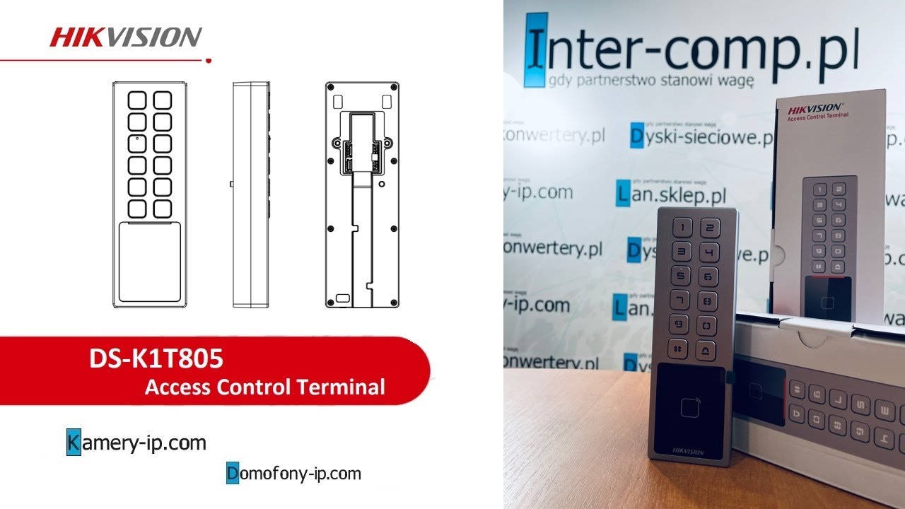 Hikvision DS-K1T805MBWX / DS-K1T805MX - samodzielny kontroler dostępu LAN/WiFi - www.kamery-ip.com