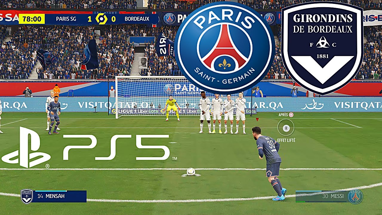 PSG vs BORDEAUX | FIFA 22 PS5 Ligue 1 Realistic Gameplay & Prediction 13 Mars 2022