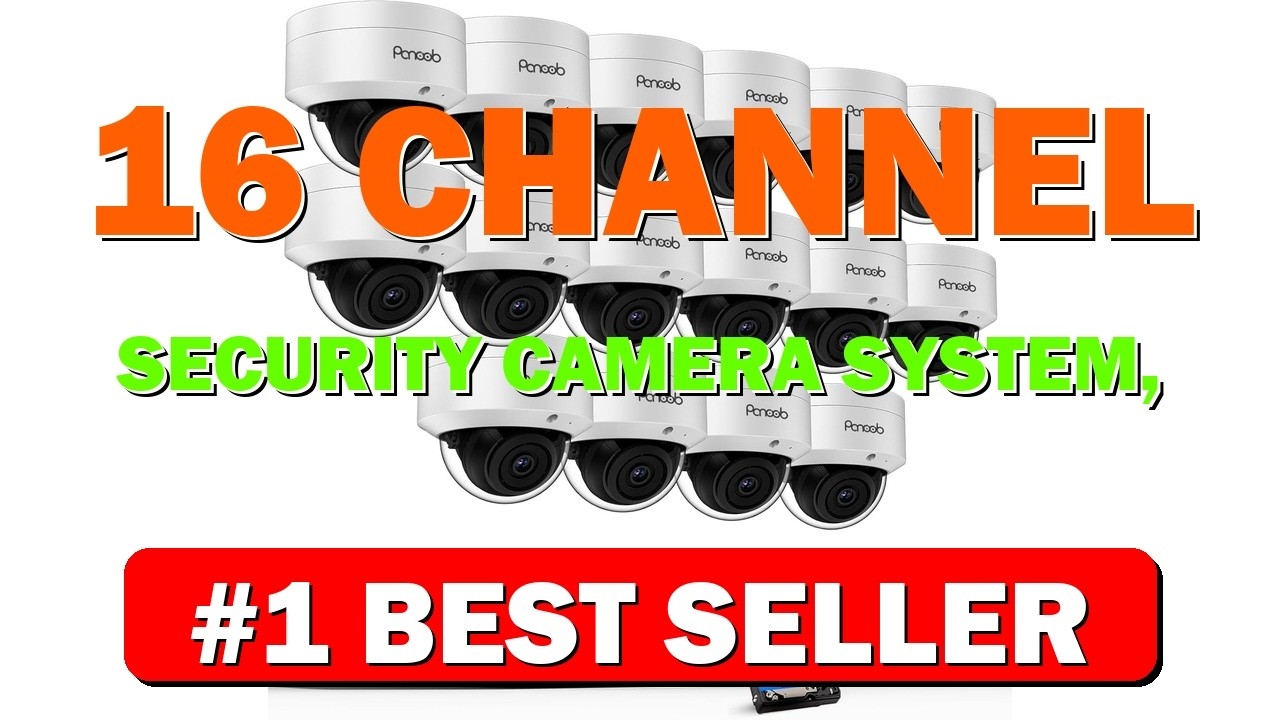 16 Channel Security Camera System 16PCs 5MP Wired IK10 Vandal Dome PoE - B0D48Q5F2W