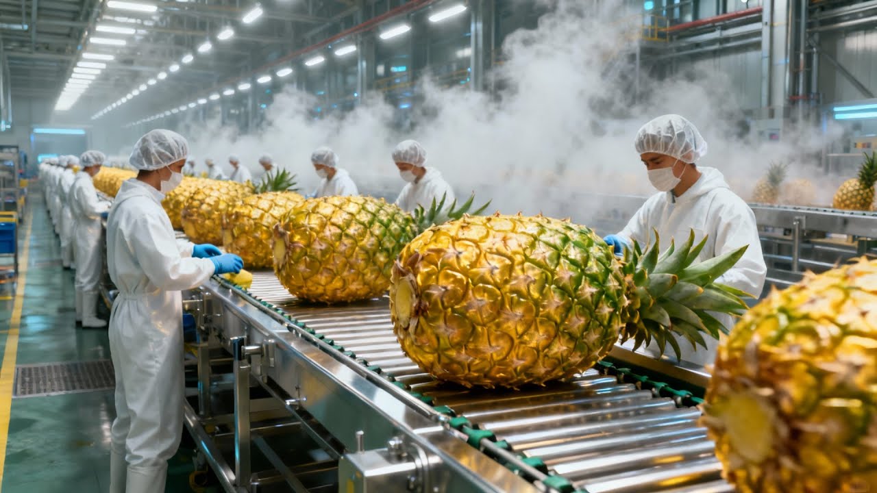 Inside a Modern Drying Facility: Fresh Pineapples to Golden Slices (Full Process)